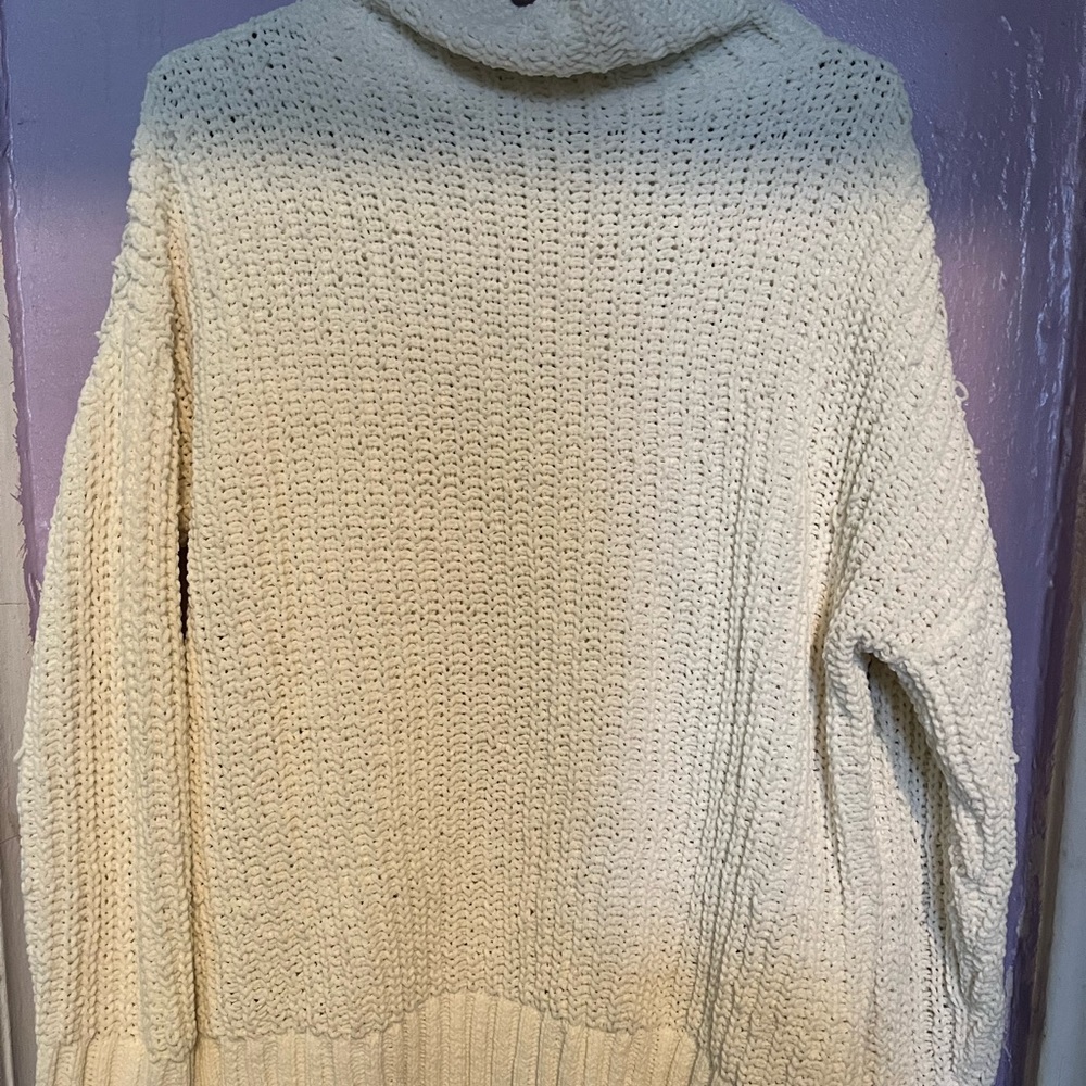 Cream, knitted, PINK sweater